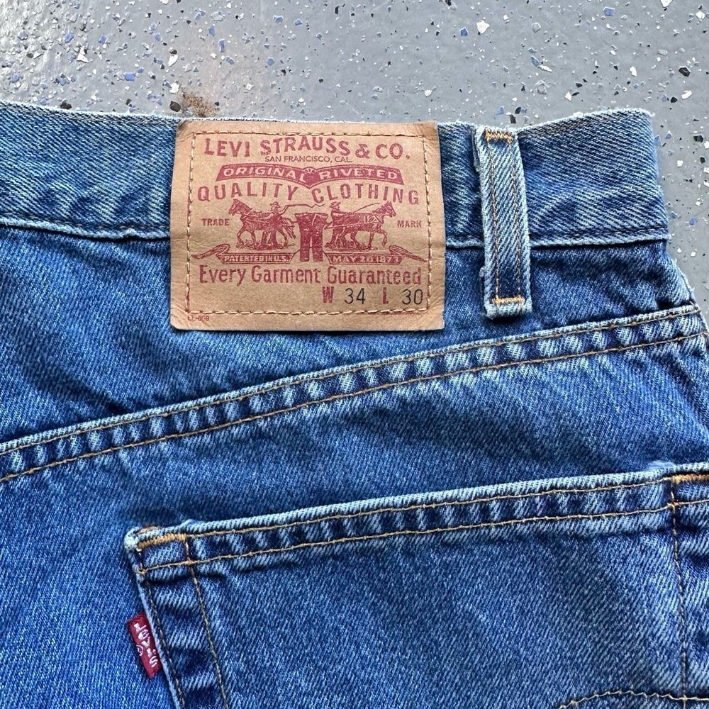 Levis 501s Vintage 90s W34 L30 Blue Denim Paper Tag Straight Fit - Picture 3 of 8